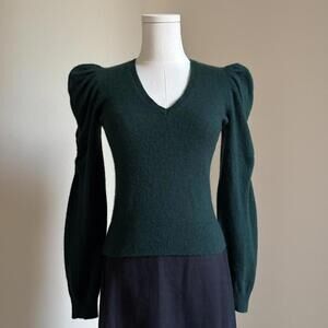 frame cashmere sweater in pine green